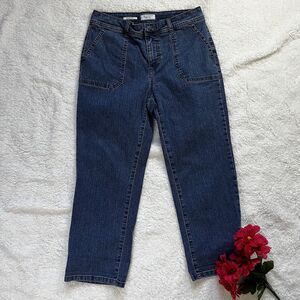 Charter Club Pant Shops Womens Size 4 Blue‎ Denim Capri Classic Fit